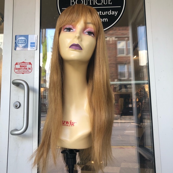 Human hair Wig Long strawberry blonde bangs 2020 - Picture 7 of 8